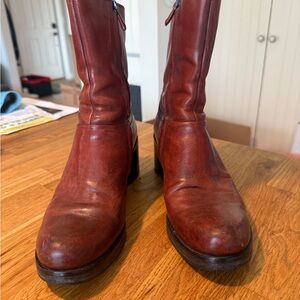 CNC Costume National Rich Cordovan Brown Heeled Boots